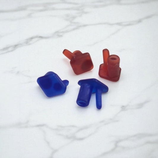 Replacement Diamond-Shaped Cross Pins (Compatible with Aer Dorsal Fins) - 2 Pairs